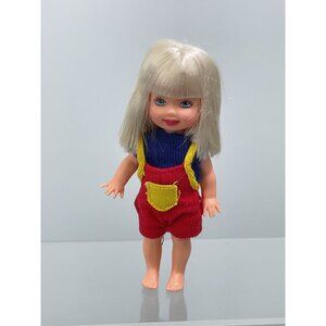 1998 Barbie Giggles N Swing Kelly Doll Blonde Hair Red Outfit Collectible Toy